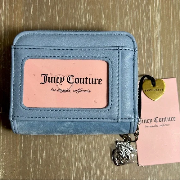 NWT Juicy Couture Queen Couture Hobo Sloucy Shoulder Bag w wallet, bracelet blue - Picture 11 of 17
